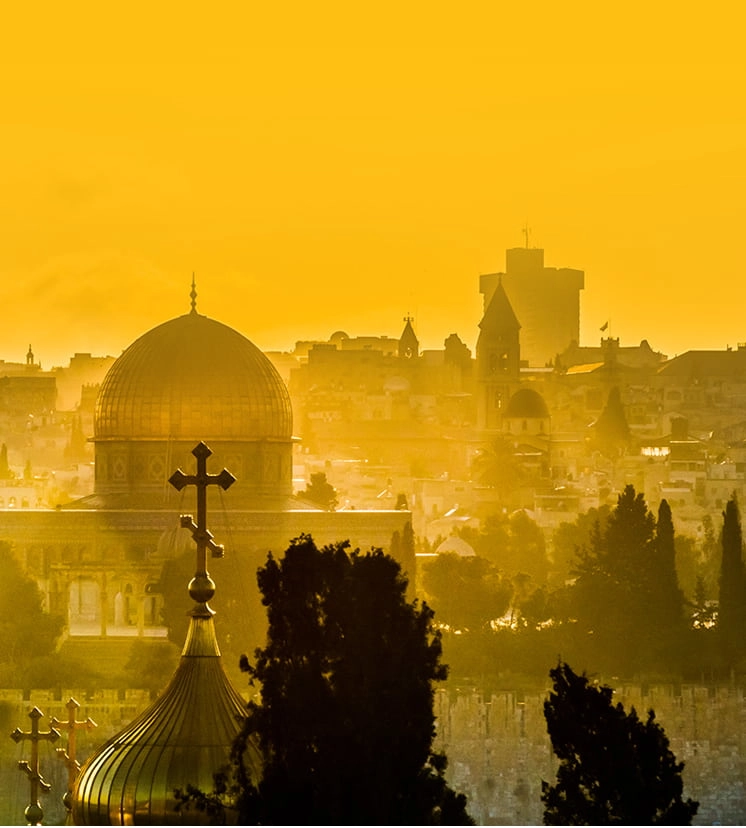 View point of Jerusalem at sunset