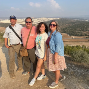 Picture is of Yoni, Saul, Julie and Johnna overlooking the "Road to Damascus" in Israel