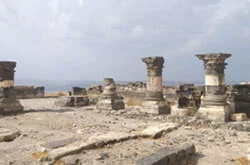 Roman style architecture in Hippos Nature reserve