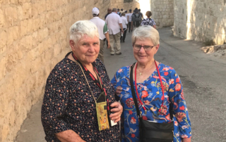 Betty and her sister in Jerusalem