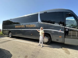Our CEO Susan with one of our tour busses