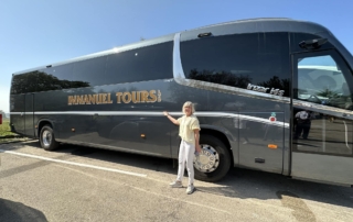 Our CEO Susan with one of our tour busses