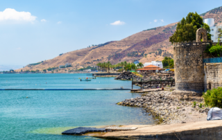 View of Tiberias and the sea of galilee